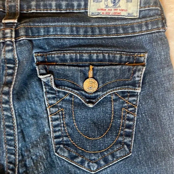 True Religion Women’s Blue Skinny Jeans Size 31x28 - Picture 7 of 14